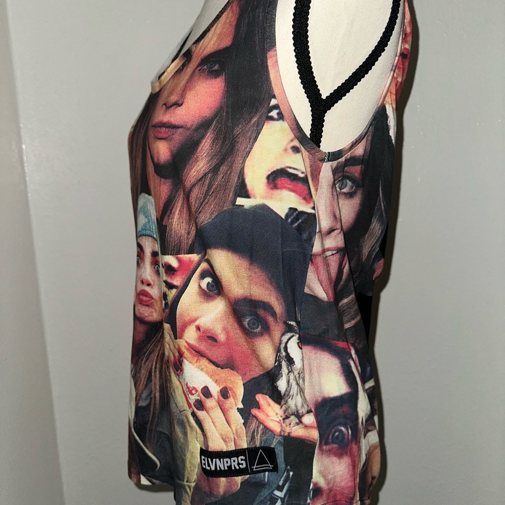 Cara Delevingne graphic collage tank top - Picture 2 of 8